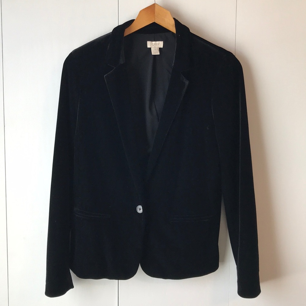 J. Crew velvet black blazer size 6